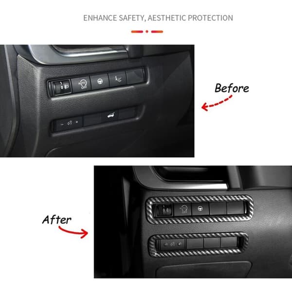 For Rogue X Trail T33 2021+ Car Center Console Headlight Button Cover Trim Decor Frame Accessories