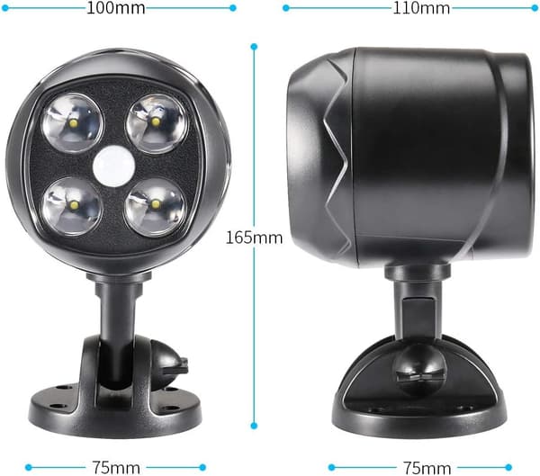 Outdoor Motion Sensor Light, Waterproof Motion Detector Security Light with 600 Lumen LED, Battery-Powered Wireless Spotlight for Porch_yux(f2)