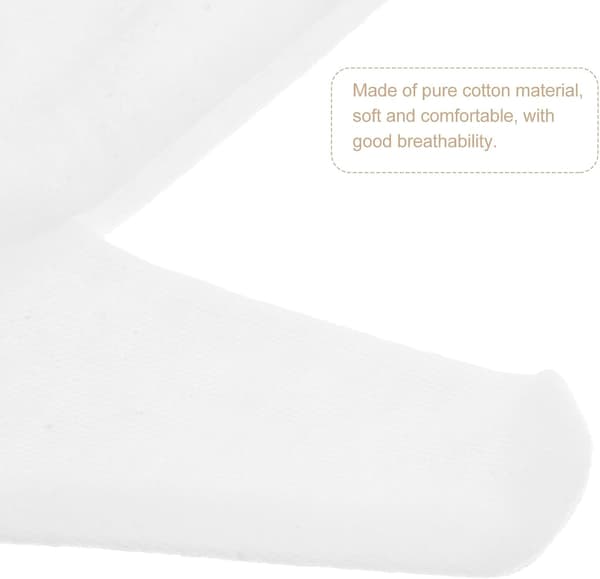 2 Pieces White Cotton Work Gloves, Non-slip Gardening Gloves