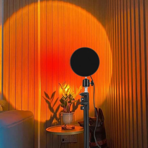 LED Projection Lamp Night Light, USB Projector 360 Degree Rotation Photography Lights for Bedroom Studio