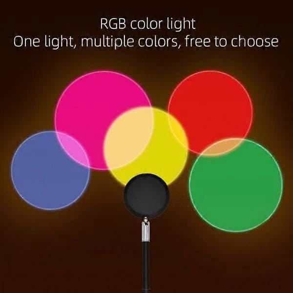 Bordlampe \"Sunset\" med 16 RGB-farger fjernkontroll Svart
