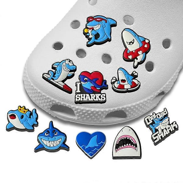 10 st Skotillbehör för Crocs, Bubbeltofflor, Träskor, Sandaler och Sneakers, Dekorativa Berlocker