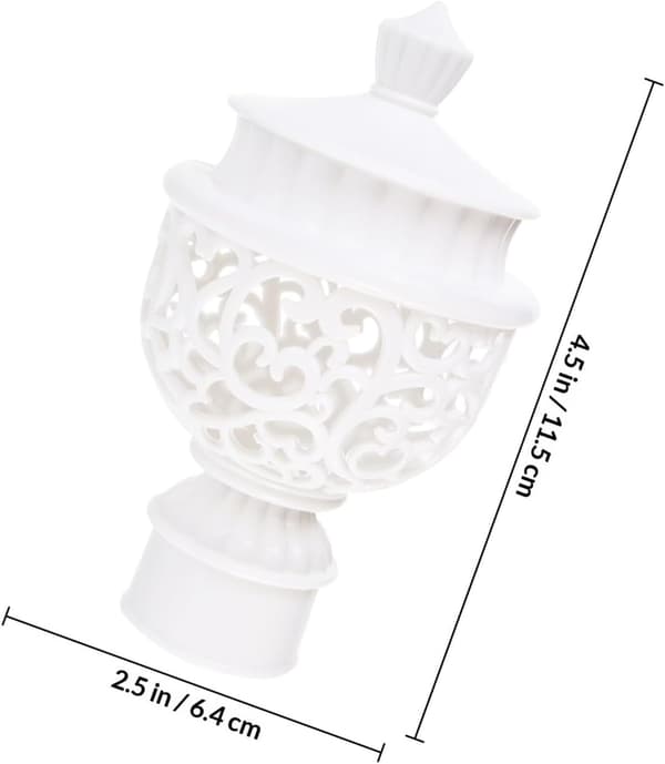 20 stk dekorative endestykker gardinstanghodeplugg PP-materiale enkel elegant design hvit