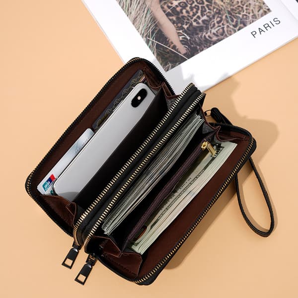 Håndledsrem Armbånd Diamant Pung PU Læder Taske Dame Clutch Feriegave Gradient Farve
