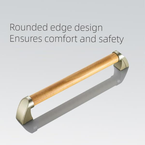 Solid Wood Bathroom Grab Bar Holder, 13” Bathtub Safety Grab Bar, Bathroom Accessibility Handle, Non-Slip Pull Handle