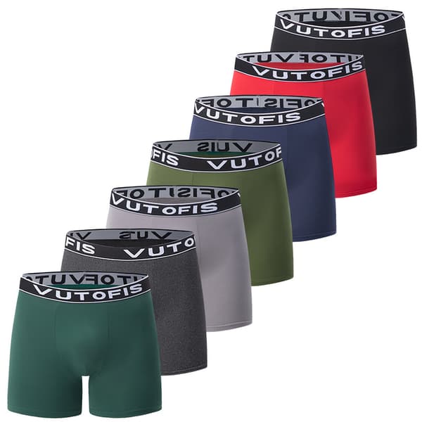 7-pak Premium boxershorts til mænd, strækbart og åndbart materiale, komfort hele dagen M M