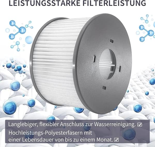 Erstatningsfilterpatron til oppustelig poolfiltermodel fra 2020. (4 stk.)