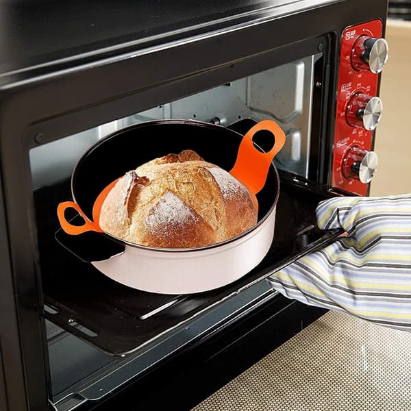 Oransje - Silikonbakematte, sklisikker silikonbakematte, vaskbar og gjenbrukbar, silikonbrødmatte