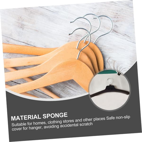 Hanger Cover Tool-Free Installation 40 Pcs Sponge Non-Slip with Curved Wide Shoulder Design