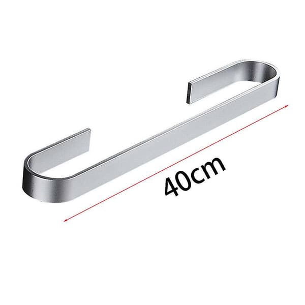 Itsekiinnittyvät pyyhetangot 40cm, pyyheteline, alumiini, mattapintainen, hopea