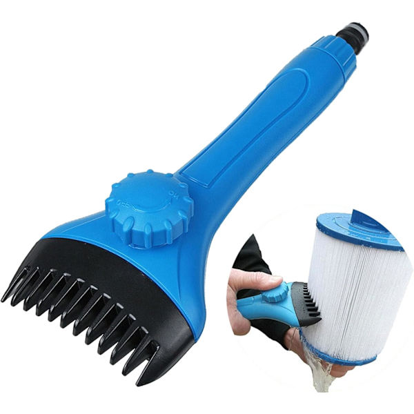 Pool Filter Cartridge Cleaning Tool Removes Debris