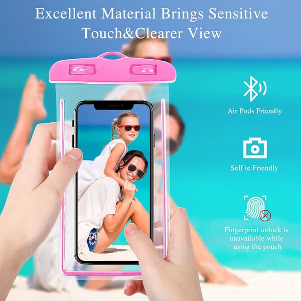 Waterproof Bag, 2-Pack Universal Waterproof Phone Pouch, Waterproof Cell Phone Dry Bag Compatible, Phone Pouch