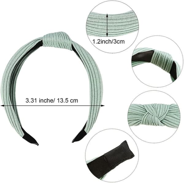 3-pack Maix tyg hårband hårtillbehör elastiska huvudband söta utomhus dammode hårband (Ya rosa, grön, lila) - 06