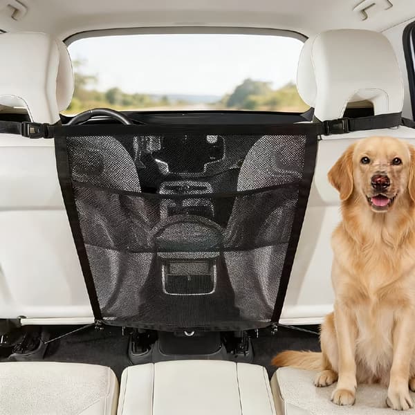 Adjustable Pet Safety Barrier with Storage Bag - Pet Distraction Net