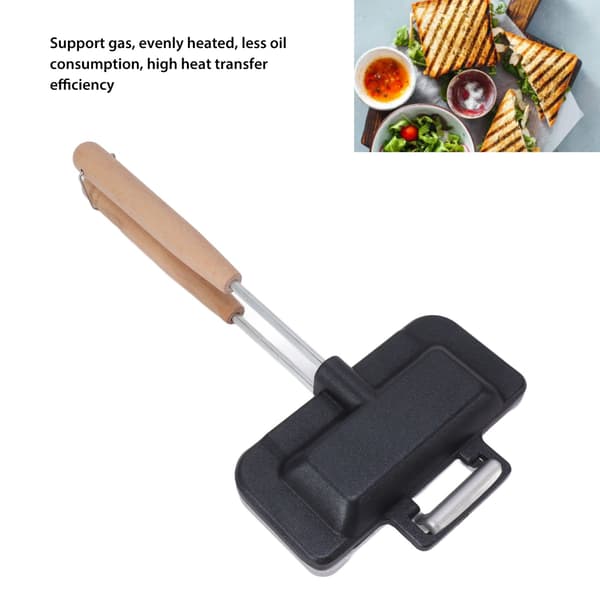 Dobbeltsidet sandwichpande, bageform med forsegling til brød, non-stick, køkkenredskab