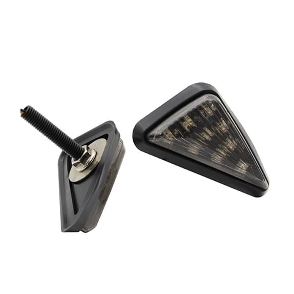 4 st LED-blinkers med trippelhörn, infälld montering, 12V, för motorcykel