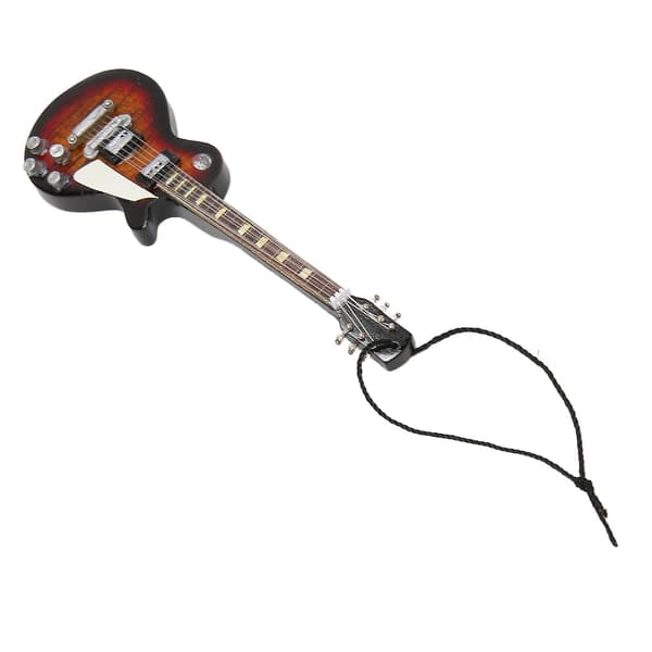Miniatyr elektrisk gitarrmodell utsøkt tre gitarpynt for musikkfestival bryllupsfestdekorasjon