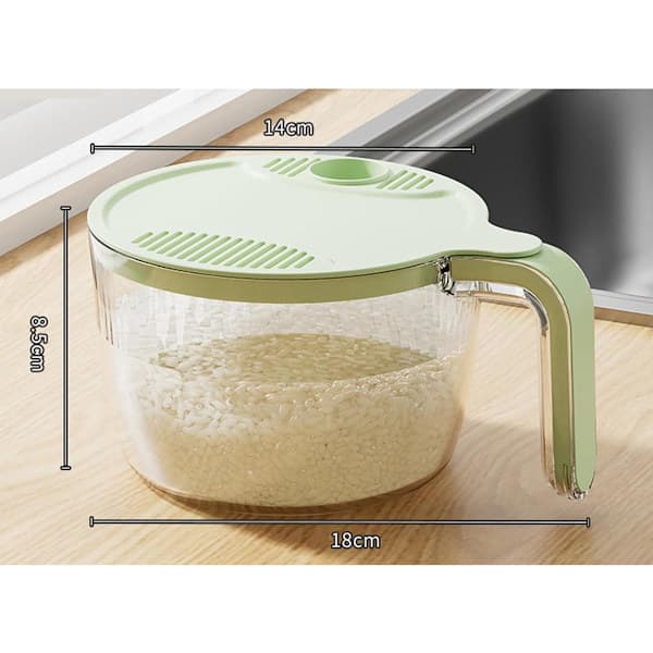 Rice Cleaner, Portable Rice Cleaner with Lid, Rice Strainer