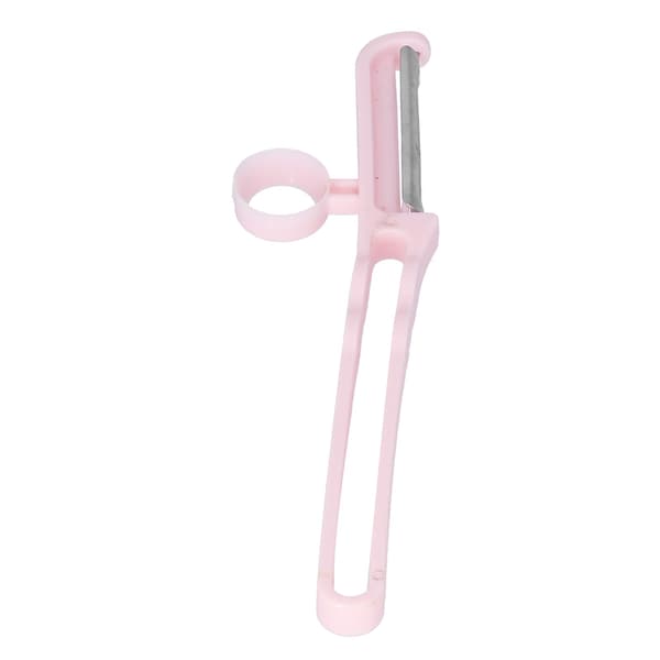 Frukt- og potetskreller i rustfritt stål, kjøkkenredskap, rosa