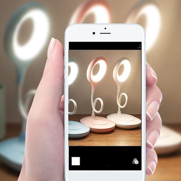 LED skrivebordslampe trykkdimming øyebeskyttelse studentkontor sovesal lading læring barneromslampe A