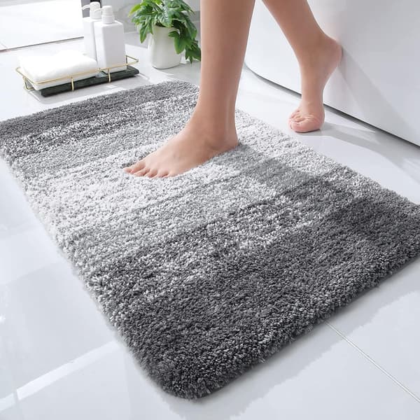 Mikrofiber Badematte 40x60 cm Sklisikker Superabsorberende Ryamatte Grå