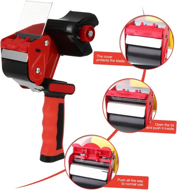 Metal Box Sealer Practical Tape Dispenser Cutting Function for Packaging Tape Sealing Iron Material