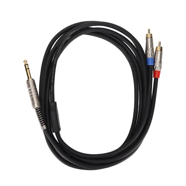 1/4\" TRS til Dual RCA-kabel Forgyldt stik 6,35 mm KLB