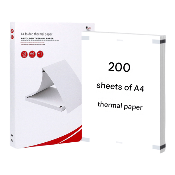 200 ark A4 termopapper [Hög färgåtergivning], BPA-fritt, långvarig hög displaykvalitet