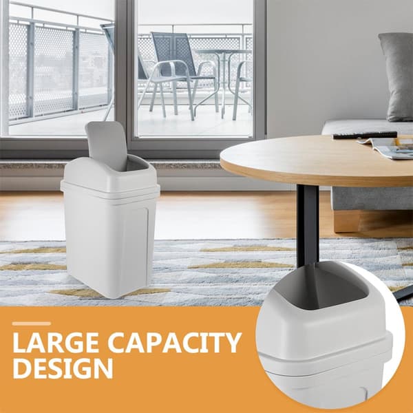 Multifunksjonell søppelbøtte med svinglokk 12l Robust gjenbrukbart PP-materiale Moderne stil