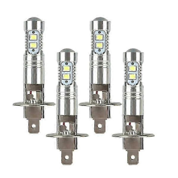 4 kpl H1 200W 6000K Supervalkoiset LED-ajovalot ja sumuvalopolttimot [DB] Hopea Silver