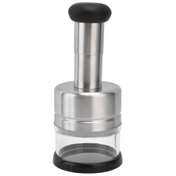 Stainless Steel Onion and Garlic Chopper, Hand Press, Multifunctional Kitchen Tool