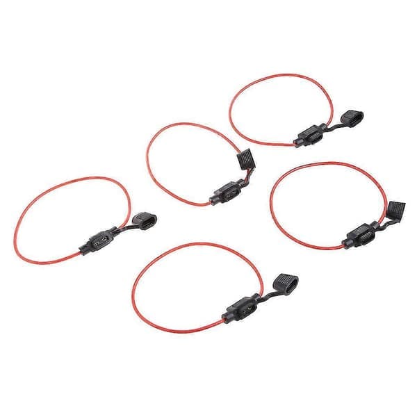 5 stk. Inline Mini Bladsikringsholder Stænktæt Til 12v 30a Sikringer Bil Motorcykel