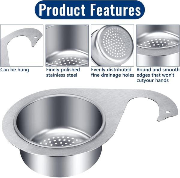 Swan-shaped Stainless Steel Sink Strainer - Removable Multifunctional Kitchen Waste Filter (1 pc)