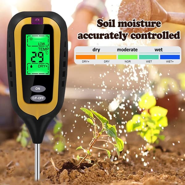 Garden Tool Kits, Large High-Definition LCD Screen Soil Moisture Sensor for Garden, Lawn, Yard