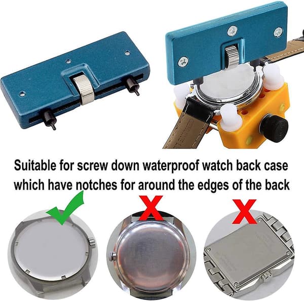 Adjustable Watch Back Case Opener Tool Press Closer Remover Wrench Watch Battery Remover Screw