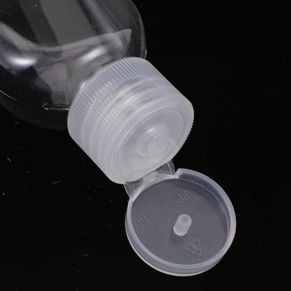 10 Pcs 30ml Refillable Hand Sanitizer Travel Bottles with Snap Cap and Hook, Portable Sub-packaging Containers