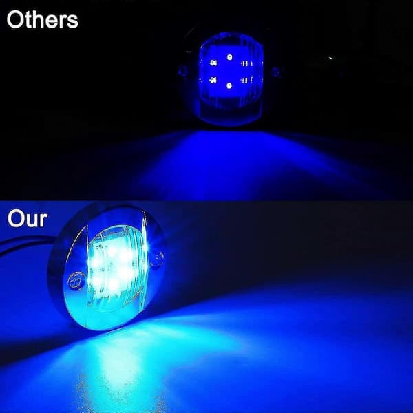 4x Marinbåt LED-lampor, 12V Vattentät Navigationsbåtsljusremsa