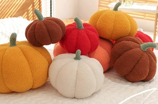 Halloween Græskar Pude Efterår Græskar Blød Plys Legetøj Blød Thanksgiving Græskar Dekorativ Sofapude Græskar Legetøj Boligindretning Fest 30cm Hvid