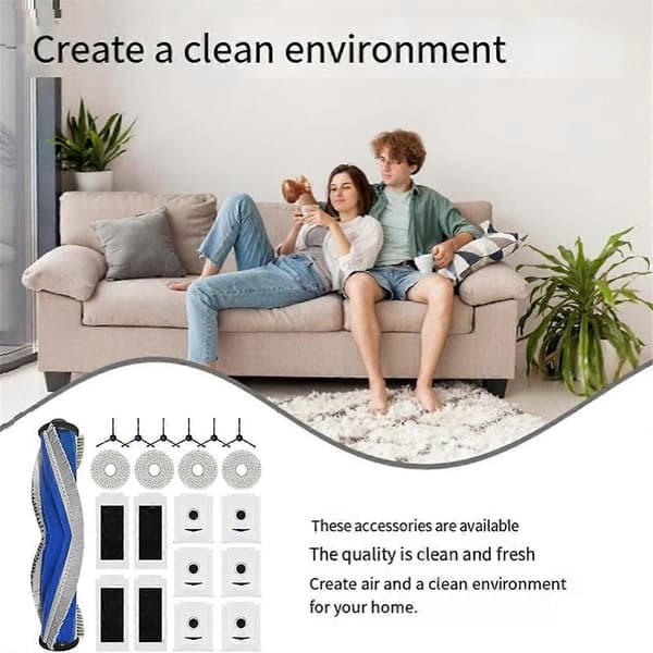 Accessories for Deebot T30 / T30 Max / T30 Pro Robot Vacuum Cleaner, Replacement Set with Main Brush
