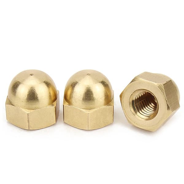 Hex Nuts - 6 Pieces M5 Dome Nuts Brass Hex Decorative Acorn Nuts for Screws and Bolts Brass M5 M5