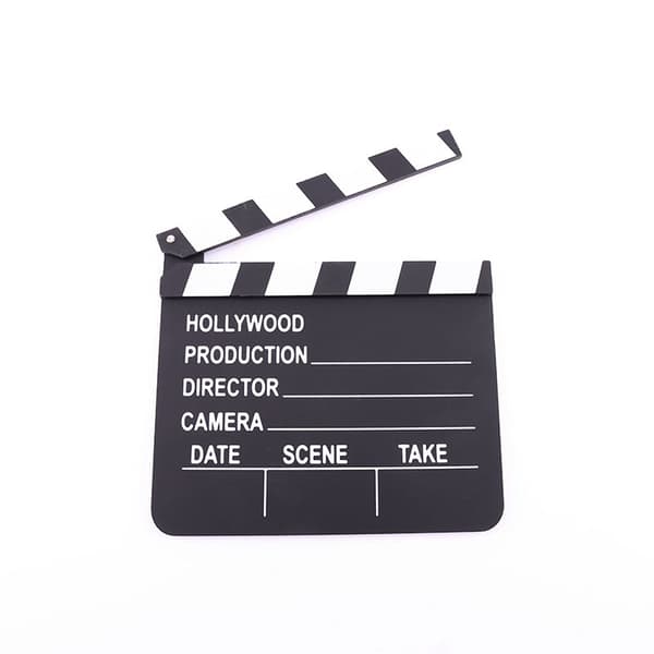 3 stk Hollywood filmklapper, Sort