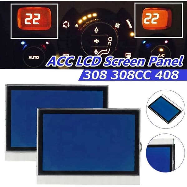 LCD-skärmmodul för bil, luftkonditioneringsinformationsskärm, pixelreparation för 308CC 408