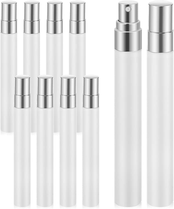 Påfyllningsbara parfymsprayflaskor i glas 10 ml 10 st Bärbar tom finfördelare för kvinnor