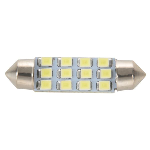 4 pcs 42 mm 12 SMD 3528 LED White Car Interior C5W Dome Festoon Bulb Lamp DC 12V