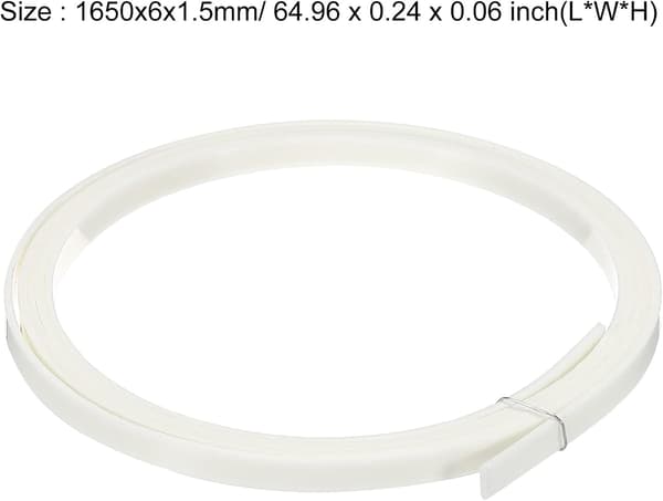 Plastbindande Purfling Strip 1650x6x1.5mm Gitarrkantlist för Akustisk Klassisk Vit 2-pack size_name 0.87 Inch x 118 FT