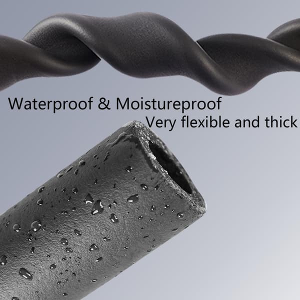 10 pieces of insulation pipe Heating pipe insulation Ø 13 mm Pipe insulation 1.8 m Insulation pipe (Black, 13 mm)