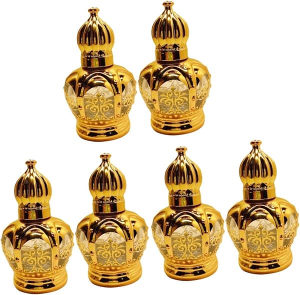 6 Refillable Glass Roller Bottles for Essential Oils, Perfume, Travel