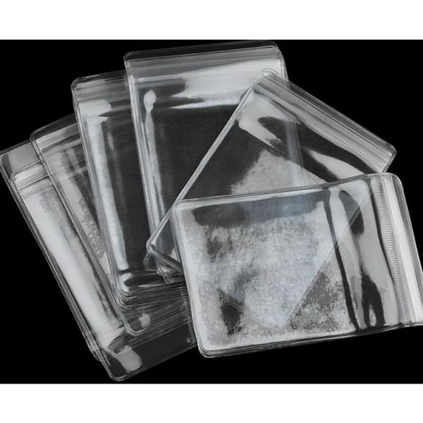 Gennemsigtig opbevaringsbog Anti-oxidation opbevaringspose (100 lynlåse)