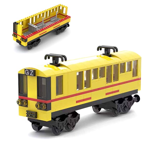Byggeklodser til togbane, bytogsscene vognmodel, DIY byggesæt til børn**tog hoved train head