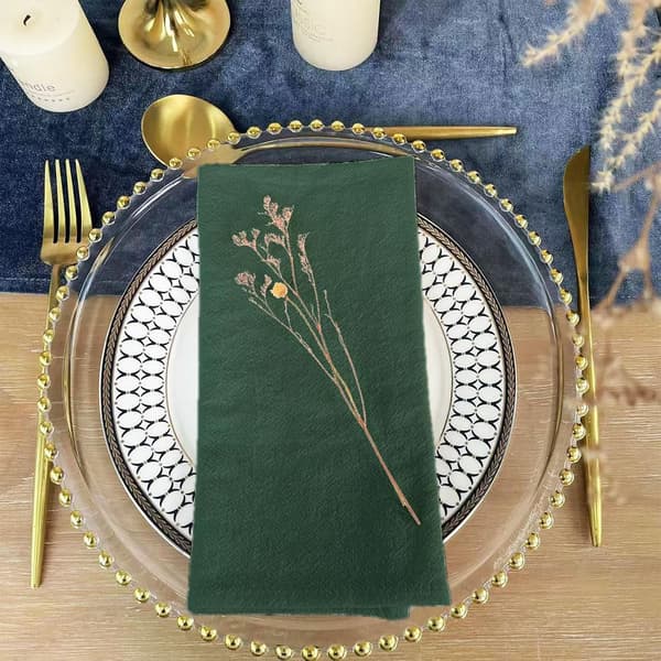 Bomuld Linnedservietter Bulk 40 x 40 cm Rustikke Stenvaskede Stofservietter Tykke Bordsservietter til Efterår Thanksgiving Jul Fest Bryllupsdekoration